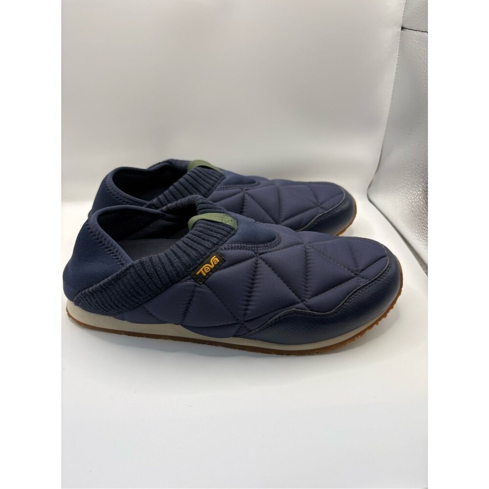 Teva Men’s Navy Quilted Slip-On Loafers with Gum Sole